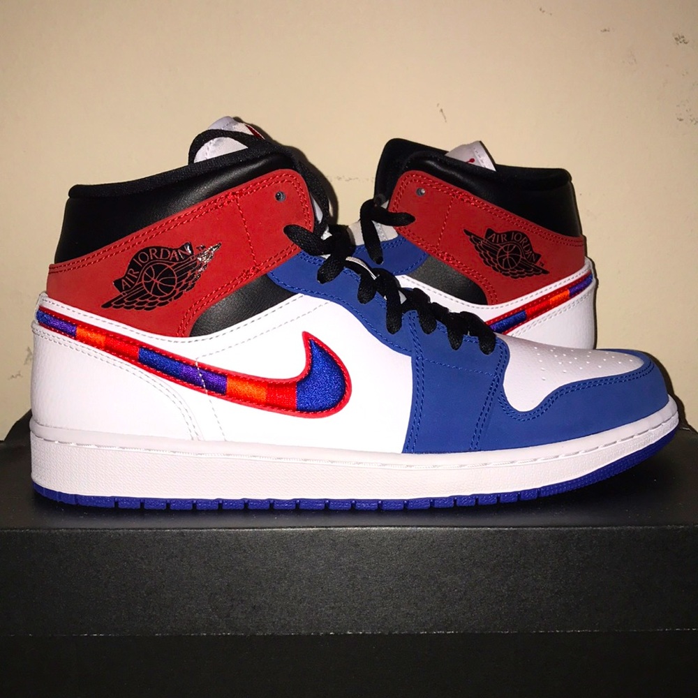 Air Jordan 1 Mid 'Multicolored Swoosh' Men’s 9.5
